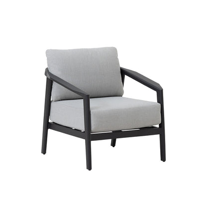 Isla 4 Piece Outdoor Lounge Setting - Light Grey/Black