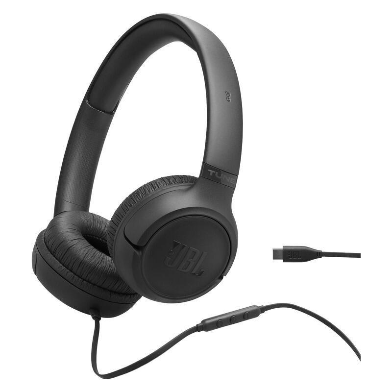JBL Tune 530 Wired USB-C On-Ear Headphones - Black