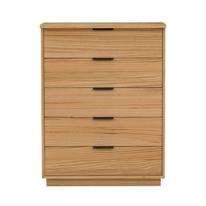 Kaitlyn 5 Drawer Tallboy with Live Edge - Mountain Ash