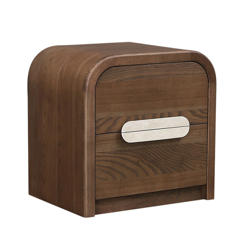 Karvia 2 Drawer Bedside Table - Walnut