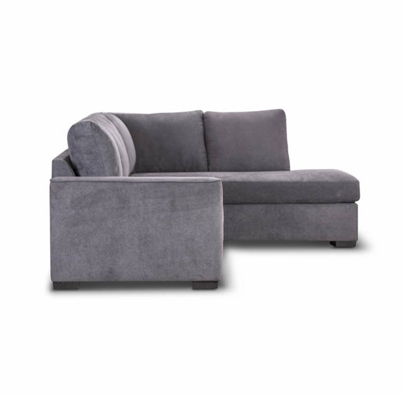 Kristie 3 Seater Fabric Sofa Bed with RHF Chaise - Dark Grey