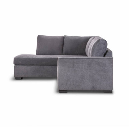 Kristie 3 Seater Fabric Sofa with LHF Chaise - Dark Grey