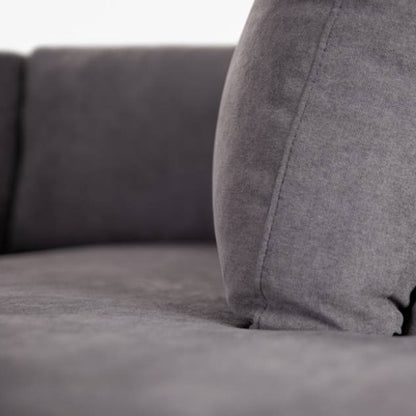 Kristie 3 Seater Fabric Sofa with LHF Chaise - Dark Grey