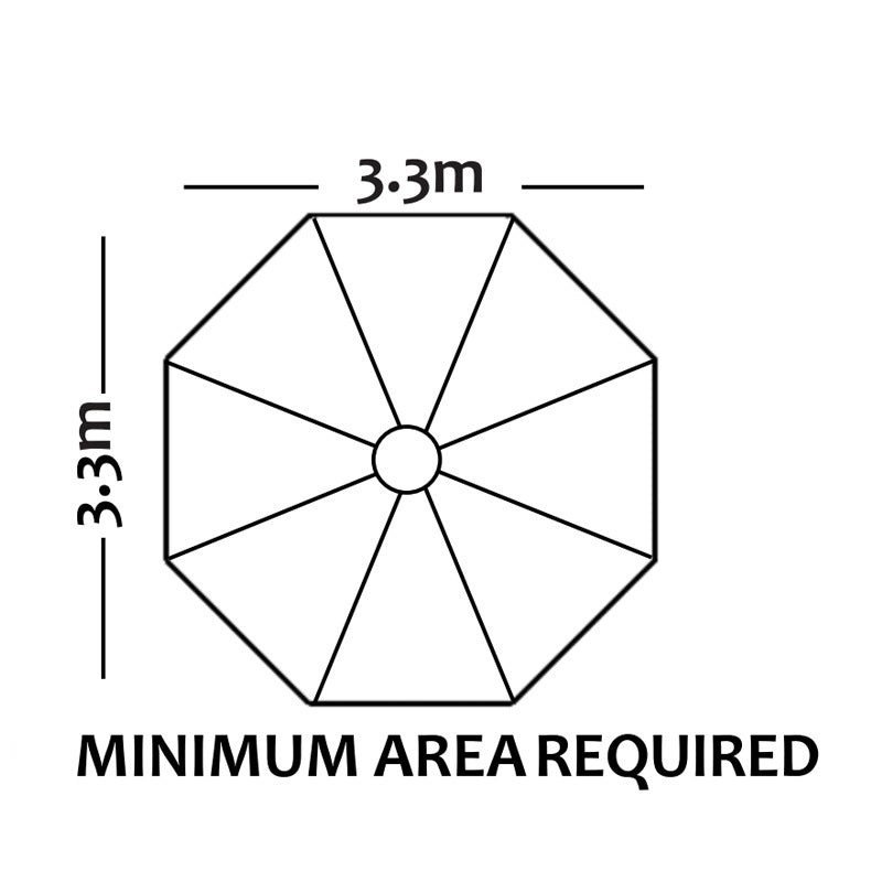 Laredo Octagonal Cantilever Outdoor Umbrella - Charcoal