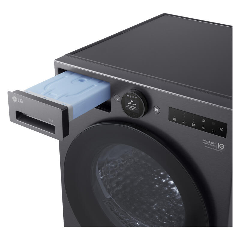LG 9kg AI Heat Pump Condenser Dryer - Matte Black (Series 9)