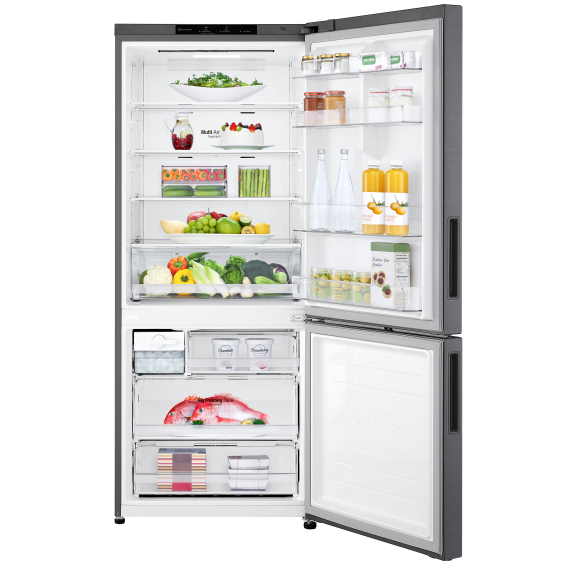 LG 420L Bottom Mount Fridge Freezer - Dark Graphite