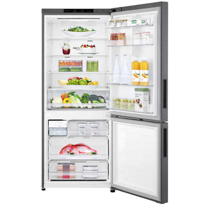 LG 420L Bottom Mount Fridge Freezer - Dark Graphite