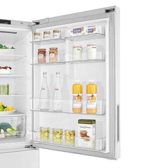 LG 420L Bottom Mount Fridge Freezer -  White