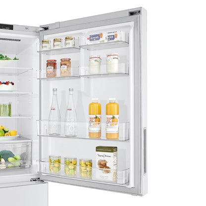 LG 420L Bottom Mount Fridge Freezer -  White