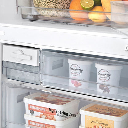 LG 420L Bottom Mount Fridge Freezer -  White