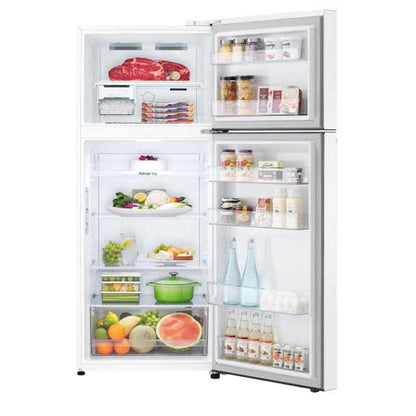LG 375L Top Mount Fridge Freezer - White