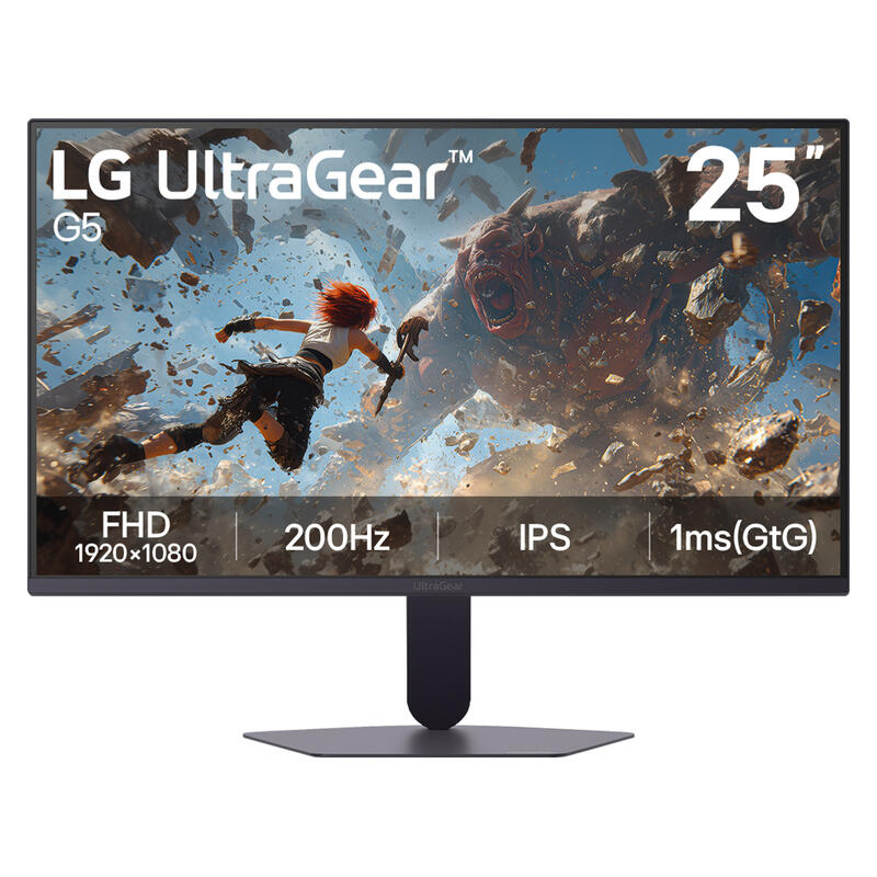 LG 25" FHD 3-Side Borderless Gaming Monitor - IPS 200Hz 1ms-Response