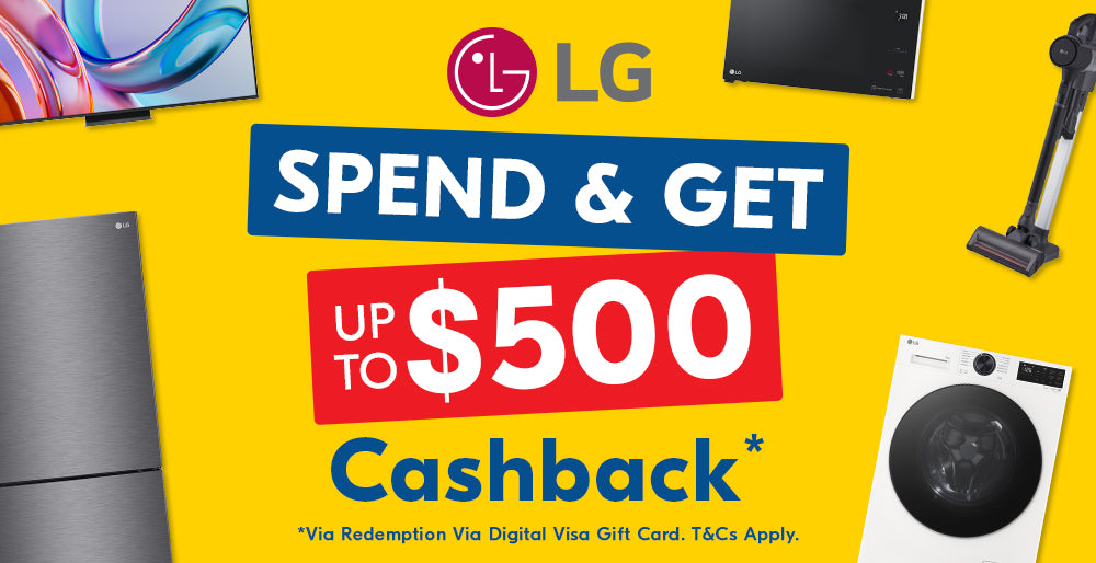 Spend & Get up to $500 Cashback on LG Products