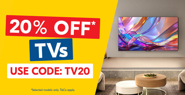 20% Off Selected TVs – Use Promo Code TV20