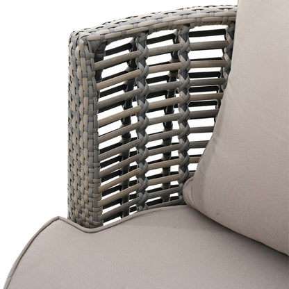 Luca 3 Piece Swivel Chat Set - Grey/Taupe