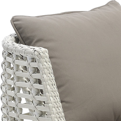 Luca 3 Piece Swivel Chat Set - Grey White/Taupe