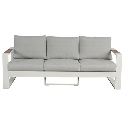 Maderia 5 Piece Outdoor Lounge/Dining Set - White/Light Grey