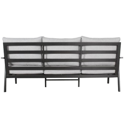 Marni 4  Piece Outdoor Lounge Setting - Charcoal/Dark Grey