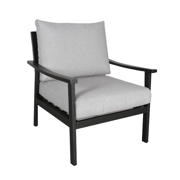Marni 4  Piece Outdoor Lounge Setting - Charcoal/Dark Grey