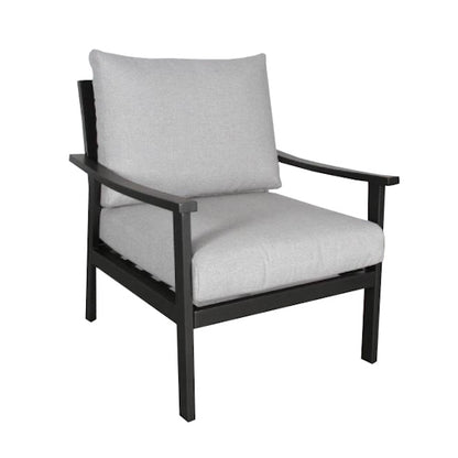 Marni 4  Piece Outdoor Lounge Setting - Charcoal/Dark Grey