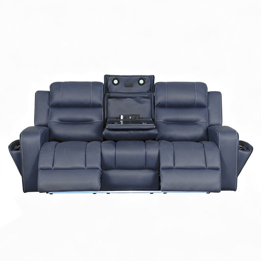 Matrix 3 Seater Electric Recliner Sofa - Azure