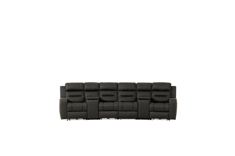 Matrix 4 Seater Home Theatre Electric Recliner Lounge - Jet