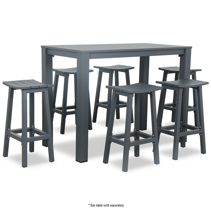 Matzo Outdoor Bar Stool - Gunmetal