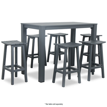 Matzo Outdoor Bar Stool - Gunmetal
