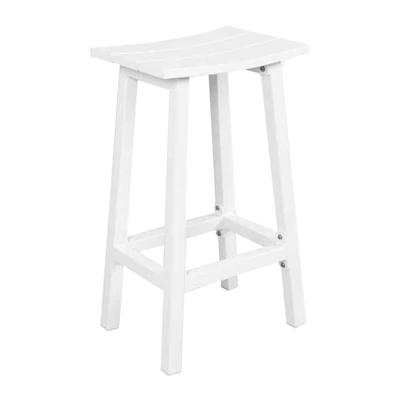 Matzo Outdoor Bar Stool - White