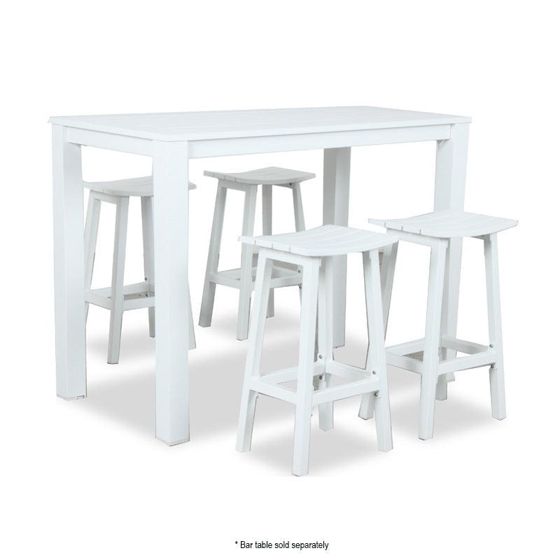 Matzo Outdoor Bar Stool - White