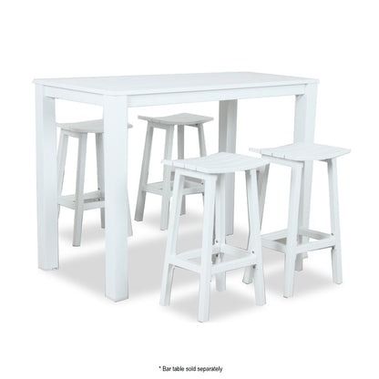 Matzo Outdoor Bar Stool - White