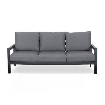 Matzo Outdoor 3 Seater Sofa - Gunmetal/Alpha Grey