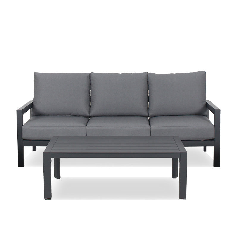 Matzo Outdoor 3 Seater Sofa - Gunmetal/Alpha Grey