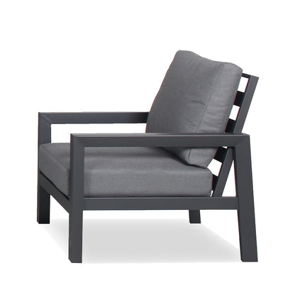 Matzo Outdoor 1 Seater Armchair - Gunmetal/Alpha Grey