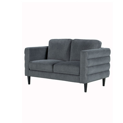 Metro 2 + 3 Seater Sofa Lounge Suite Set - Dark Grey Fabric
