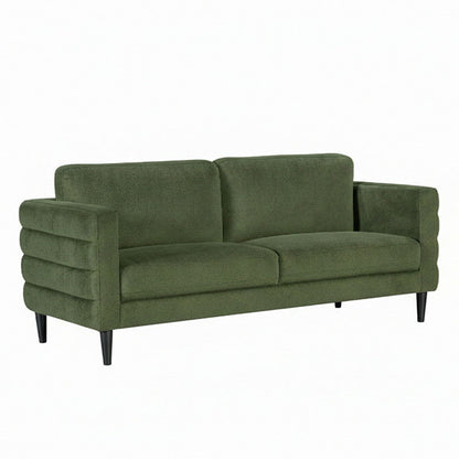 Metro 2 + 3 Seater Sofa Lounge Suite Set - Forest Green Fabric