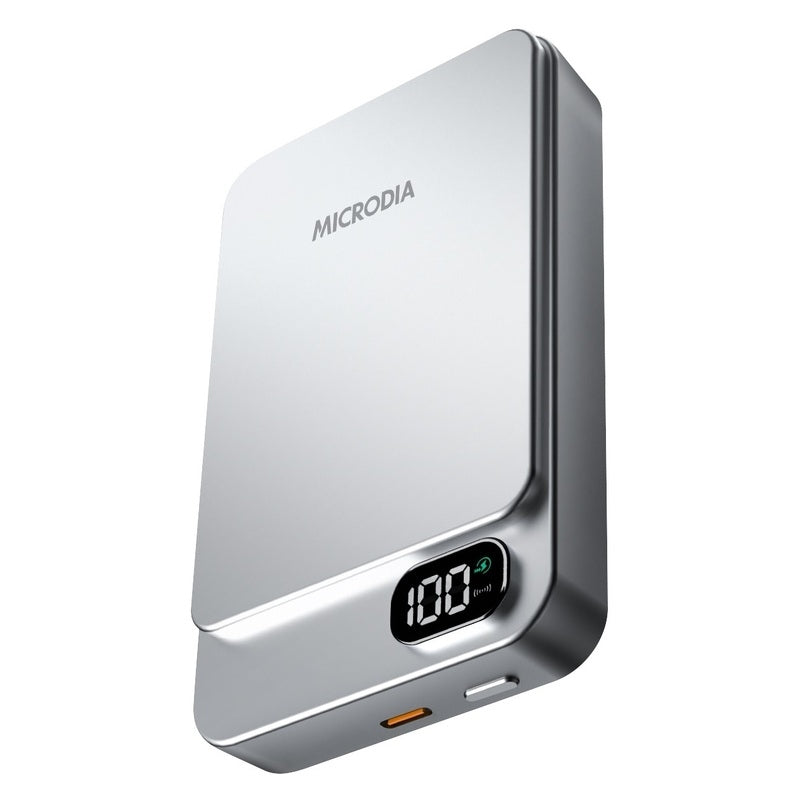 Microdia 35W SnapPower Aluminaire Magnetic Power Bank 10,000MAH - Silver