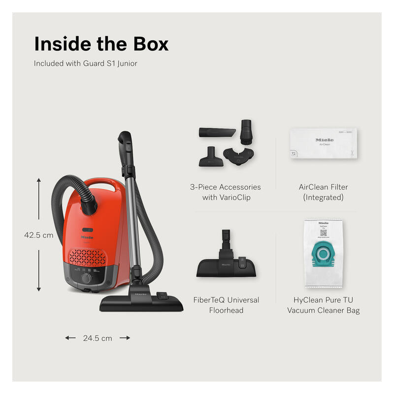 Miele Guard S1 Junior Bagged Vacuum Cleaner - Terra Red