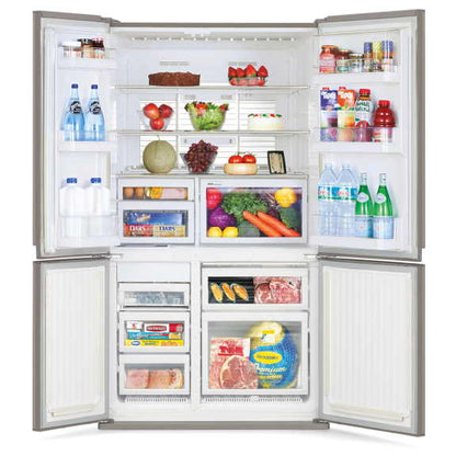 Mitsubishi Electric 580L Quad Door Fridge Freezer - Argent Silver