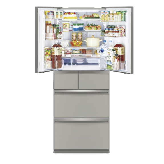 Mitsubishi Electric 470L Multi Drawer Fridge Freezer - Silver