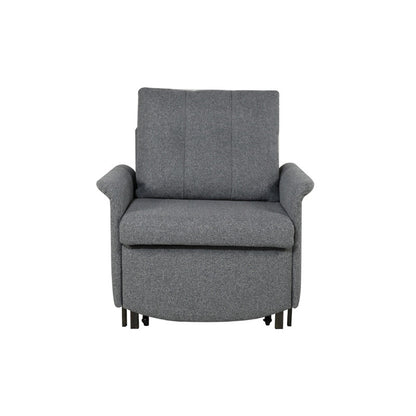 Mono Single Sofa Bed Recliner Armchair - Charcoal