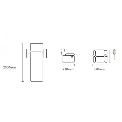 Mono Single Sofa Bed Recliner Armchair - Charcoal