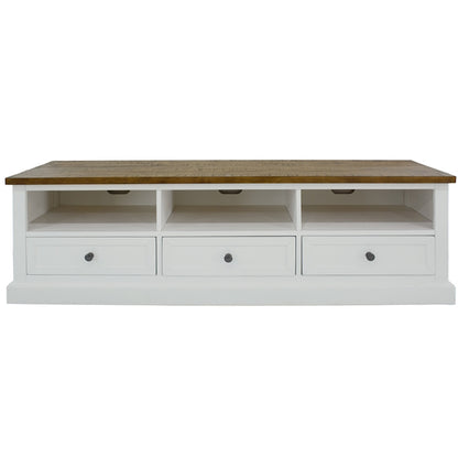 Montreal 1800mm Timber Entertainment Unit - Oak/White