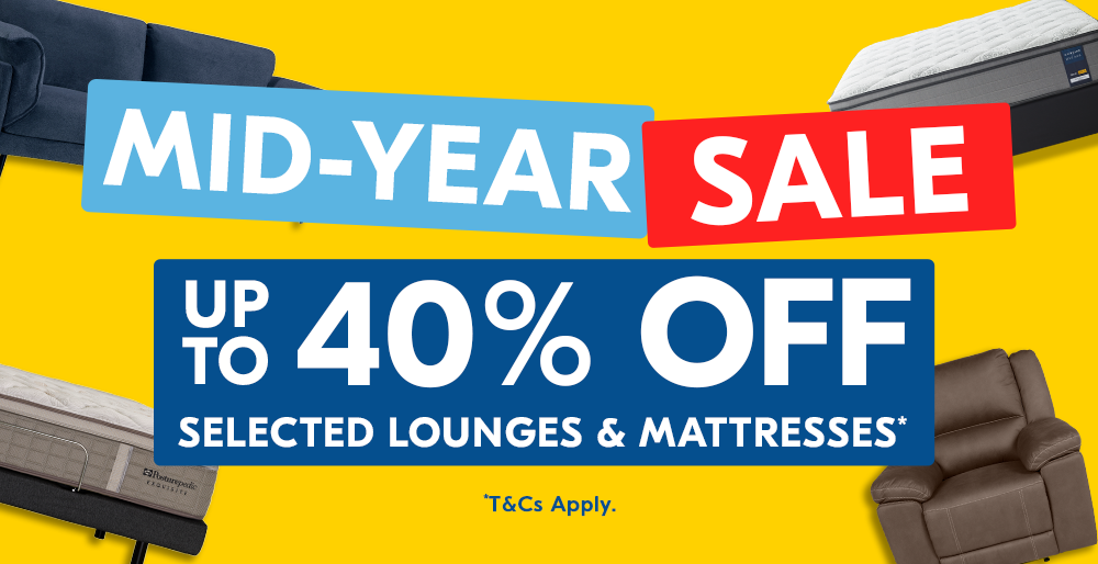Up to 40% off Selected Lounges & Mattresses