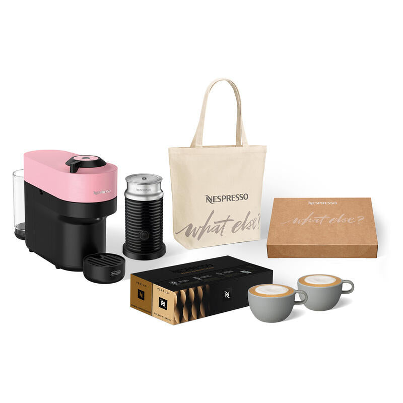 DeLonghi Nespresso Vertuo Pop Capsule Coffee Machine - Pink Value Pack