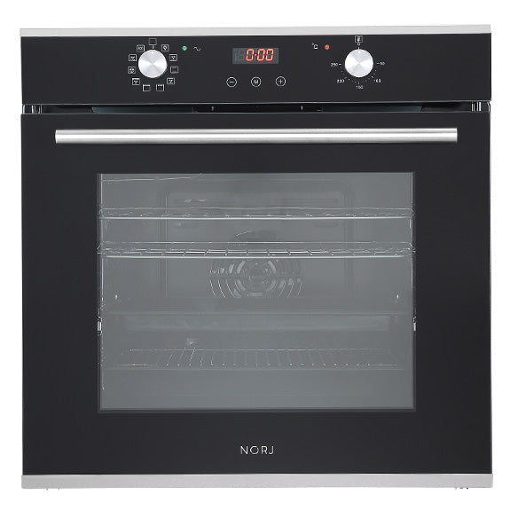 Norj 60cm Built-In Oven with 10 Functions - Black