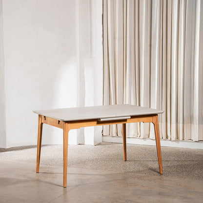 Norway 140-180cm Extension Dining Table - Light Grey/Oak