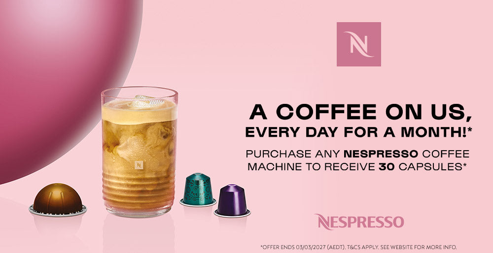 30 Complimentary Coffee Capsules* with Nespresso