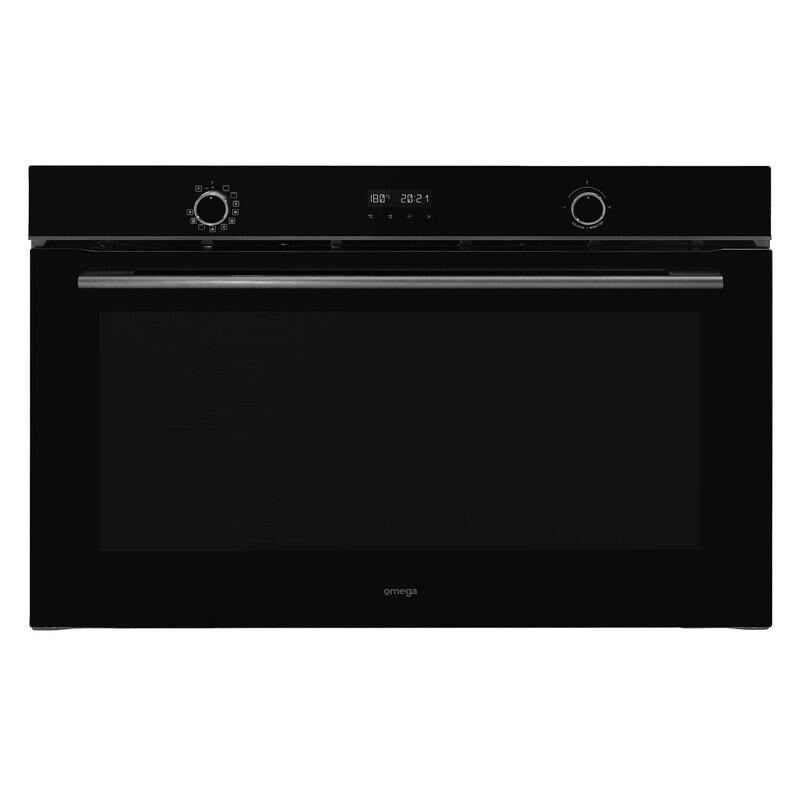 Omega 90cm Built-In Oven with 11 Functions and Airfry - Black