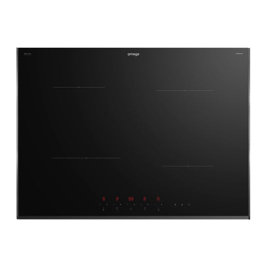 Omega 70cm 4-Zone Induction Cooktop - Black Glass